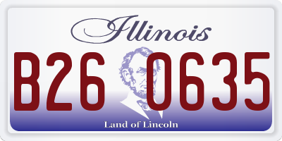IL license plate B260635