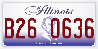 IL license plate B260636