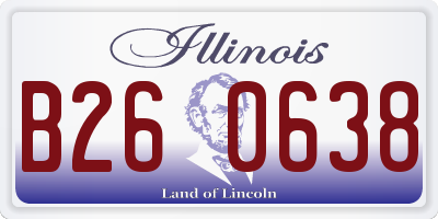 IL license plate B260638