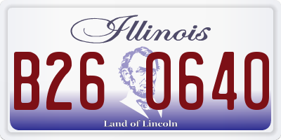 IL license plate B260640