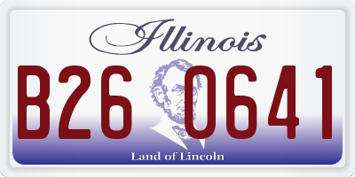 IL license plate B260641