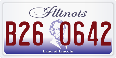 IL license plate B260642