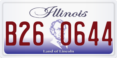 IL license plate B260644