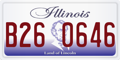 IL license plate B260646