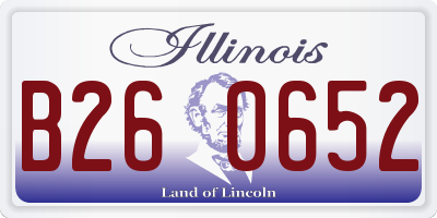 IL license plate B260652
