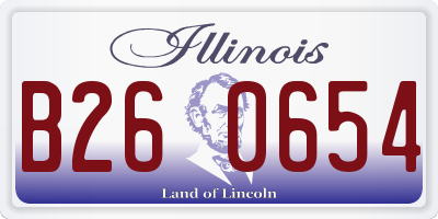 IL license plate B260654