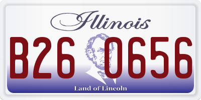 IL license plate B260656