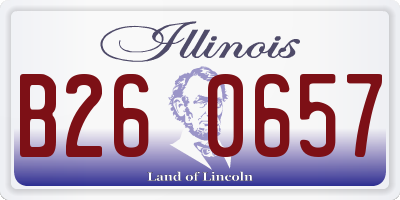 IL license plate B260657