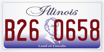 IL license plate B260658