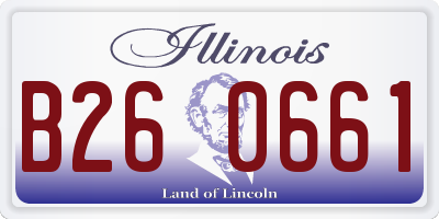 IL license plate B260661