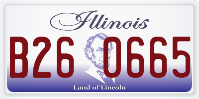 IL license plate B260665