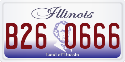 IL license plate B260666