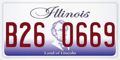 IL license plate B260669