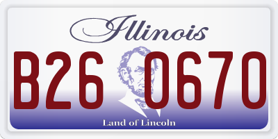 IL license plate B260670