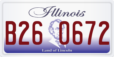 IL license plate B260672