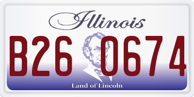 IL license plate B260674