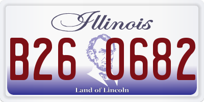 IL license plate B260682