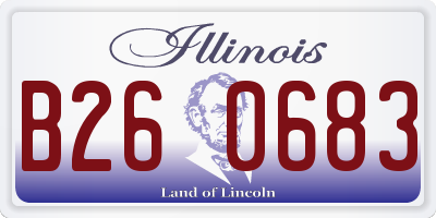 IL license plate B260683