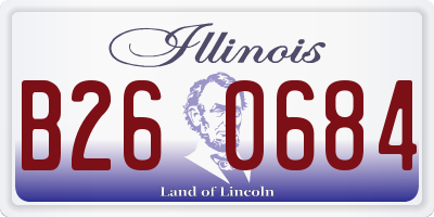 IL license plate B260684
