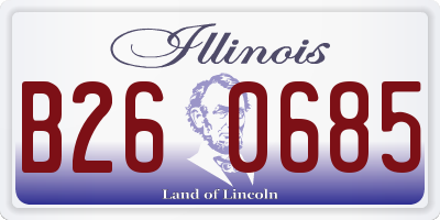 IL license plate B260685