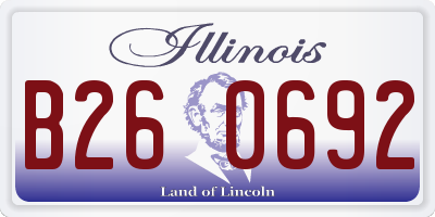 IL license plate B260692