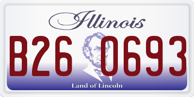 IL license plate B260693