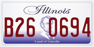 IL license plate B260694