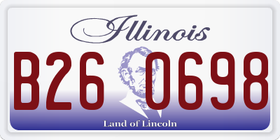 IL license plate B260698