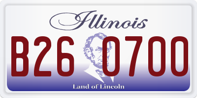 IL license plate B260700
