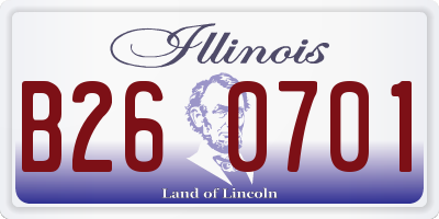 IL license plate B260701