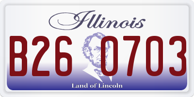 IL license plate B260703