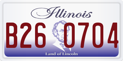 IL license plate B260704