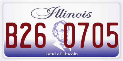 IL license plate B260705