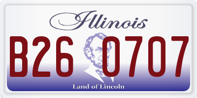IL license plate B260707