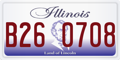 IL license plate B260708