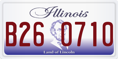 IL license plate B260710