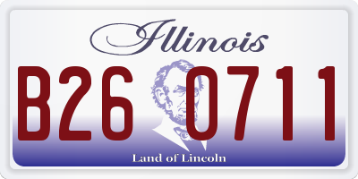IL license plate B260711