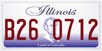 IL license plate B260712