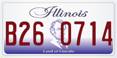 IL license plate B260714