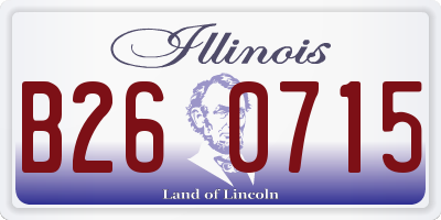 IL license plate B260715