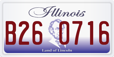 IL license plate B260716