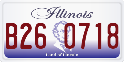 IL license plate B260718