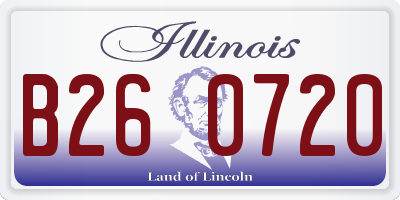IL license plate B260720