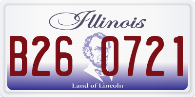 IL license plate B260721