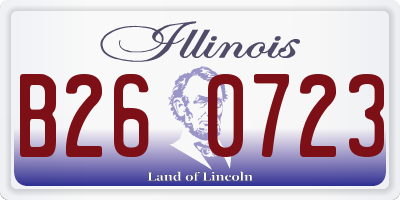 IL license plate B260723