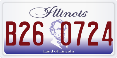 IL license plate B260724