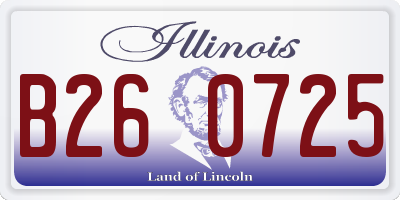 IL license plate B260725