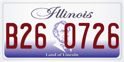 IL license plate B260726