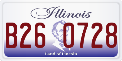 IL license plate B260728