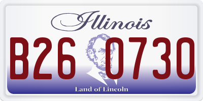 IL license plate B260730